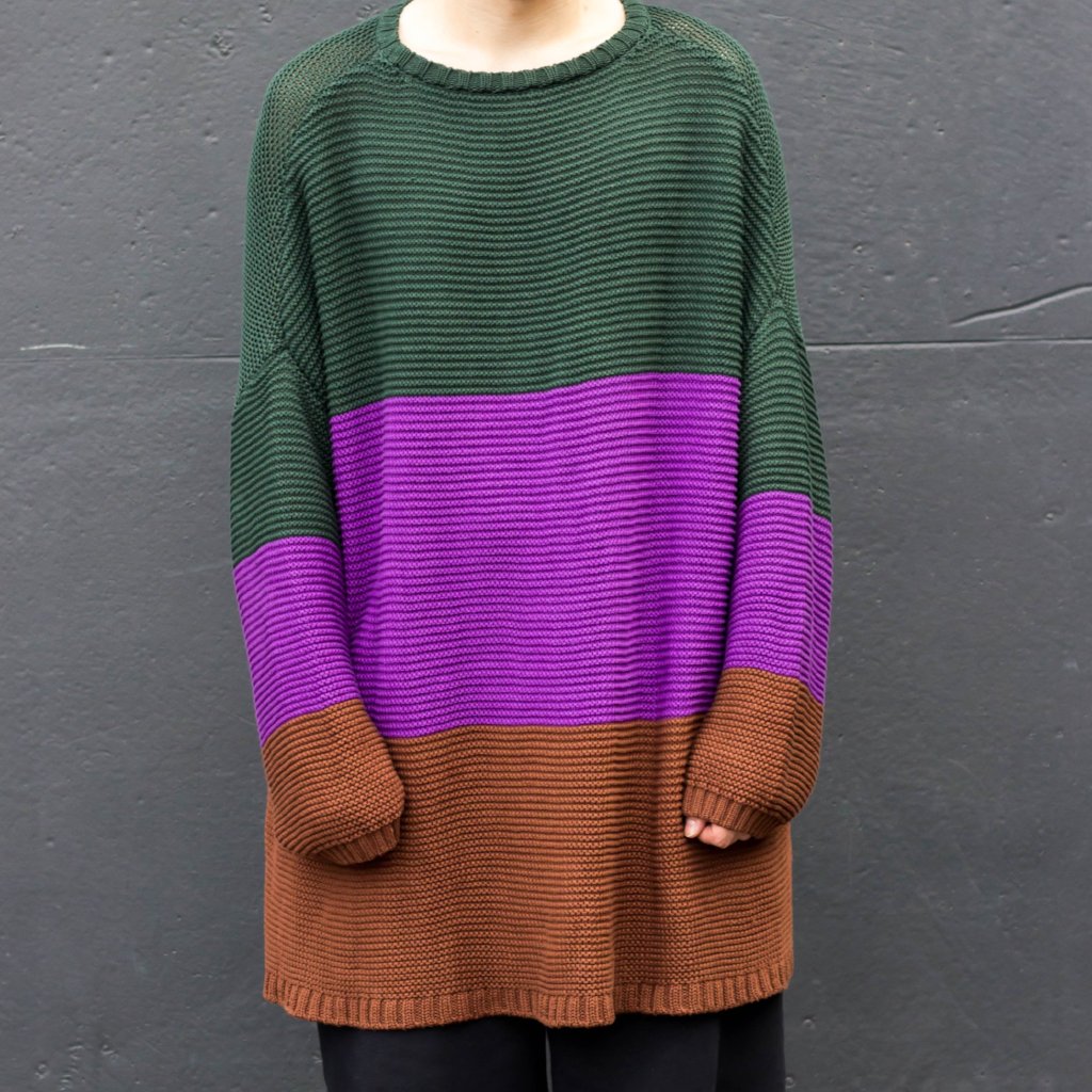 Season 7 Oversized Tri- Colour Drop Shoulder Sweater